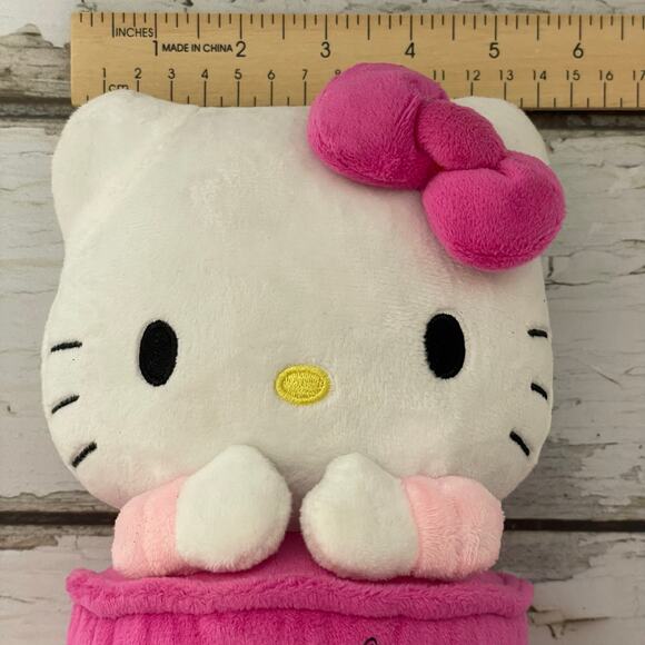 Hello Kitty Cafe Plush Plushie Pink Cup 9 in coffee - Picture 3 of 5
